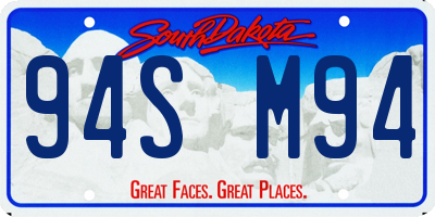 SD license plate 94SM94