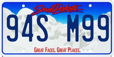 SD license plate 94SM99