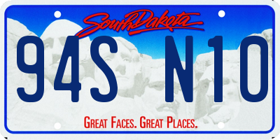 SD license plate 94SN10