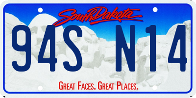 SD license plate 94SN14
