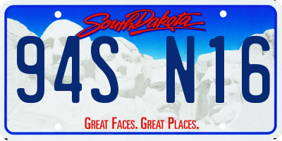 SD license plate 94SN16