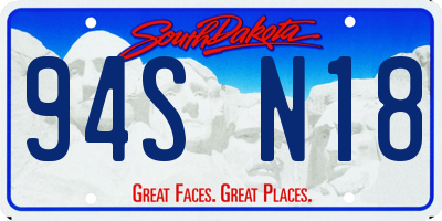 SD license plate 94SN18