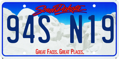 SD license plate 94SN19