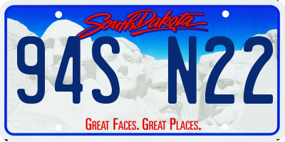 SD license plate 94SN22