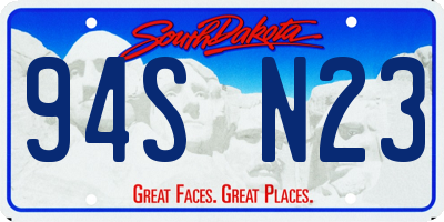 SD license plate 94SN23