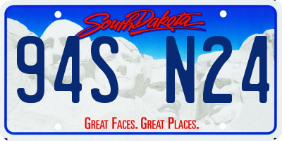 SD license plate 94SN24