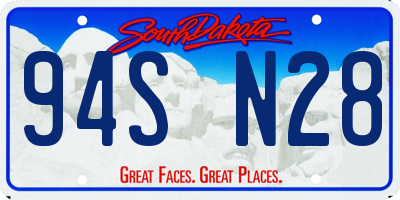 SD license plate 94SN28