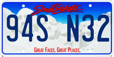 SD license plate 94SN32