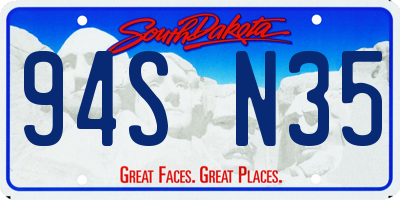 SD license plate 94SN35