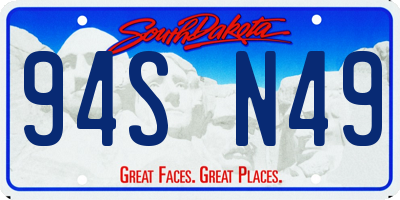 SD license plate 94SN49