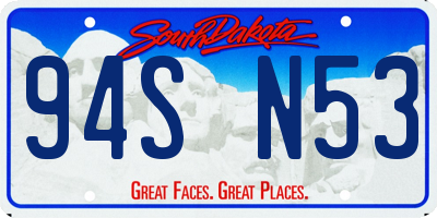 SD license plate 94SN53