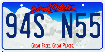 SD license plate 94SN55