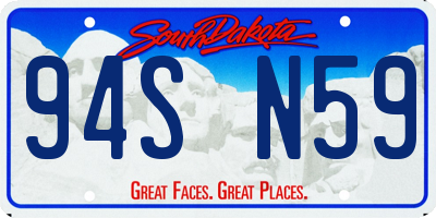 SD license plate 94SN59