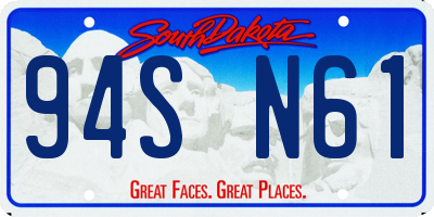 SD license plate 94SN61