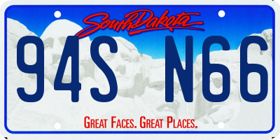 SD license plate 94SN66