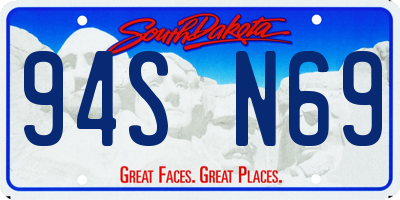 SD license plate 94SN69