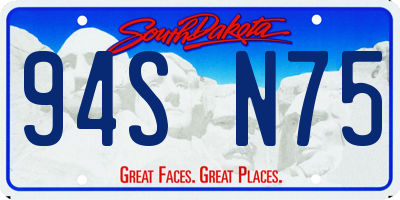 SD license plate 94SN75