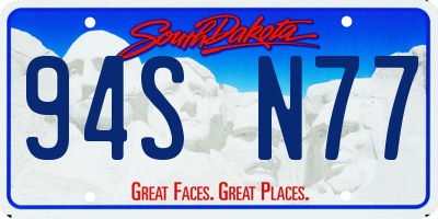 SD license plate 94SN77