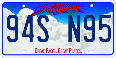 SD license plate 94SN95