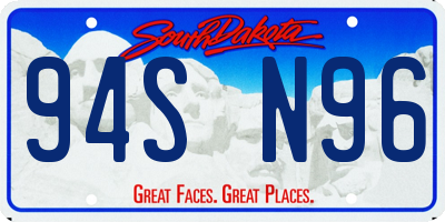 SD license plate 94SN96