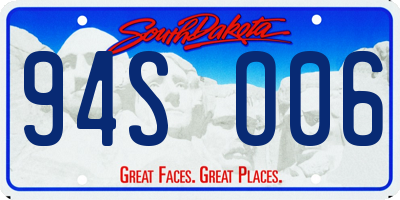 SD license plate 94SO06