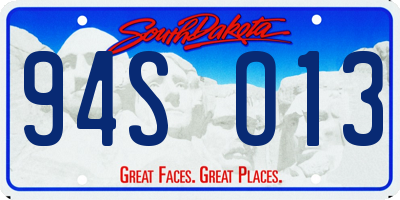 SD license plate 94SO13