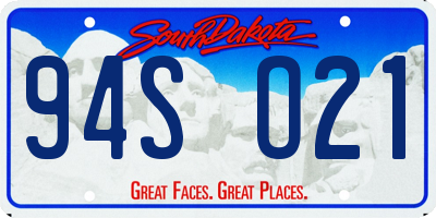 SD license plate 94SO21