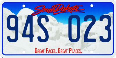 SD license plate 94SO23