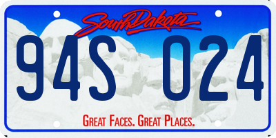 SD license plate 94SO24