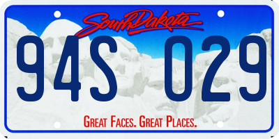 SD license plate 94SO29