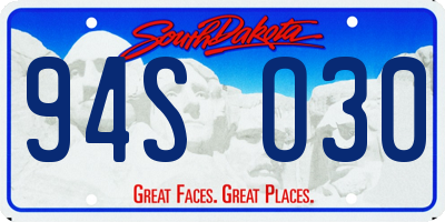 SD license plate 94SO30
