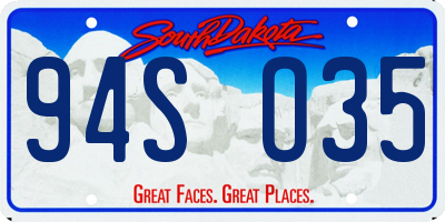 SD license plate 94SO35