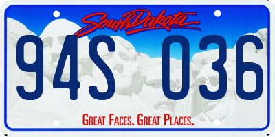SD license plate 94SO36
