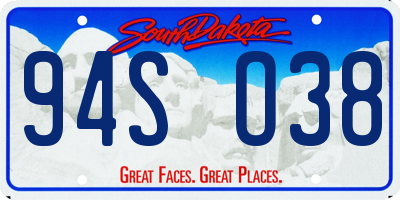 SD license plate 94SO38