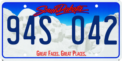 SD license plate 94SO42