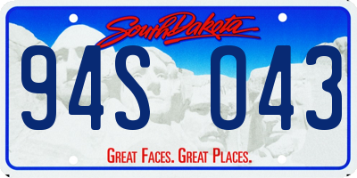 SD license plate 94SO43