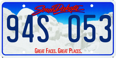 SD license plate 94SO53