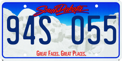 SD license plate 94SO55