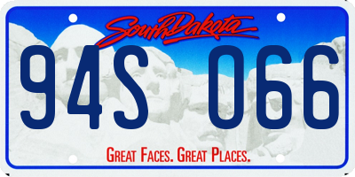 SD license plate 94SO66