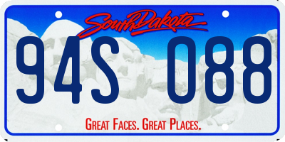 SD license plate 94SO88