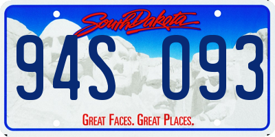 SD license plate 94SO93