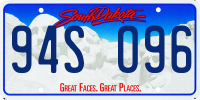 SD license plate 94SO96