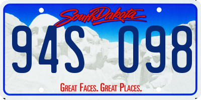SD license plate 94SO98