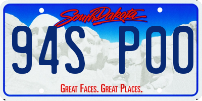 SD license plate 94SP00