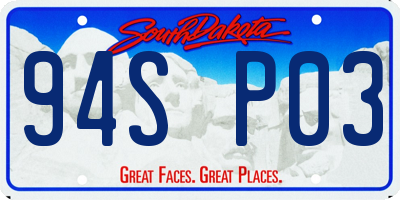 SD license plate 94SP03