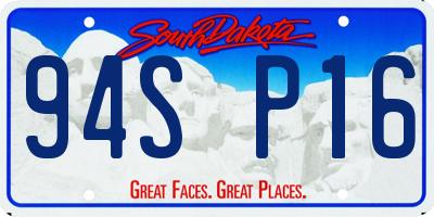 SD license plate 94SP16