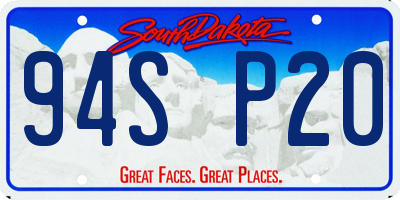 SD license plate 94SP20