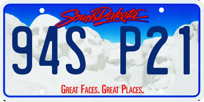 SD license plate 94SP21