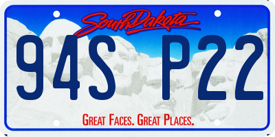 SD license plate 94SP22
