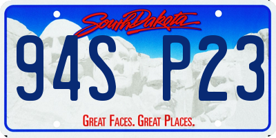 SD license plate 94SP23